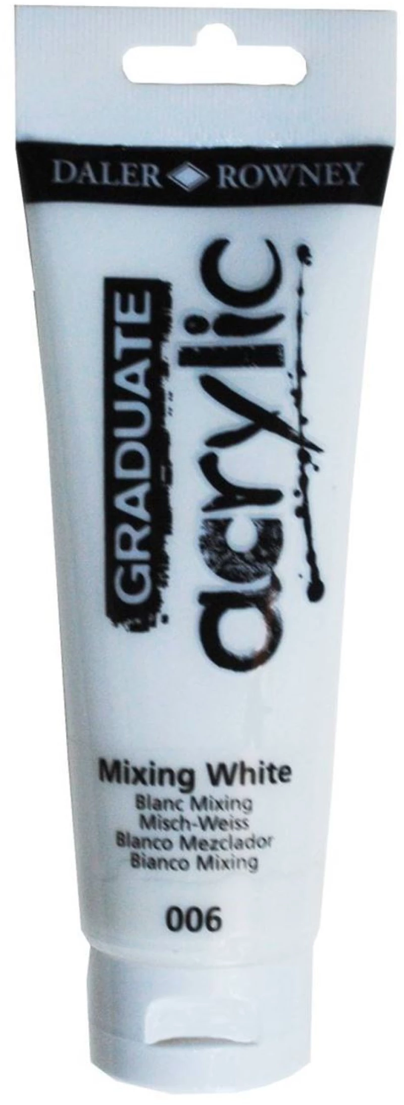 Ακρυλικό Χρώμα Daller Rowney 120ml 006 Mixing White 123120006