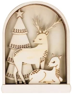 Ξύλινο Διακοσμ.3D 21χ16εκ.Xmas Snow