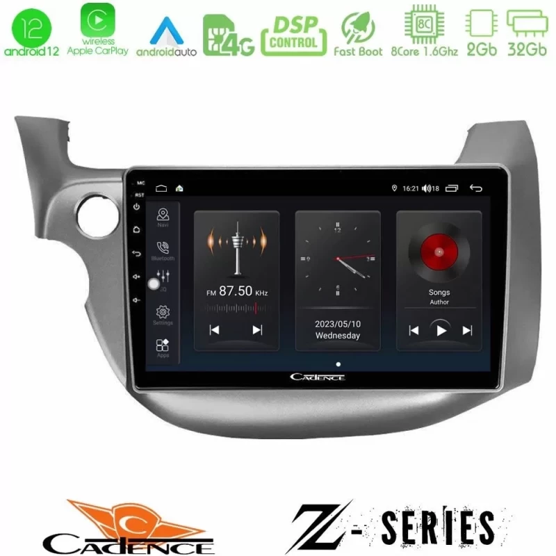 Cadence Z Series Honda Jazz 2009-2013 8core Android12 2+32GB Navigation Multimedia Tablet 10" U-Z-HD0197