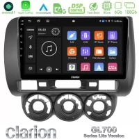 Clarion GL700 Lite Series 8Core Android11 6+128GB Honda Jazz 2002-2008 (Manual A/C) Navigation Multimedia Tablet 9" Με Carplay & U-G76L-HD0589