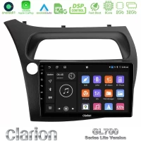 Clarion GL700 Lite Series 8Core Android11 2+32GB Honda Civic Navigation Multimedia Tablet 9" Με Carplay & Android Auto U-G72L-HD0942