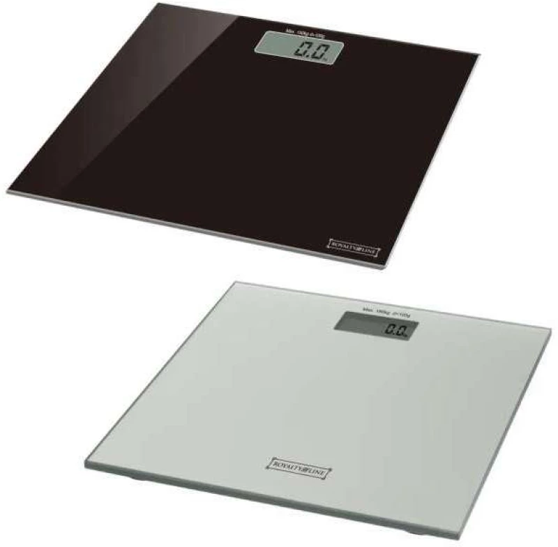 Ψηφιακή Ζυγαριά Μπάνιου έως 180Kg από Γυαλί, Royalty Line. PS-3.1122 (Silver)