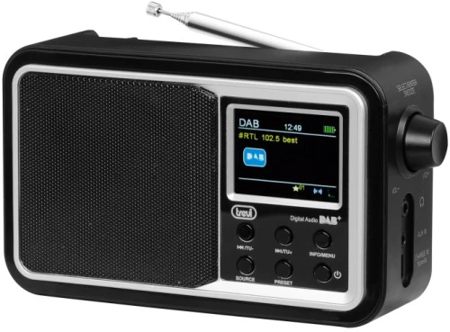 Φορητό επαναφορτιζόμενο ραδιόφωνο FM με RDS/DAB+  μαύρο  Trevi DAB-7F96R