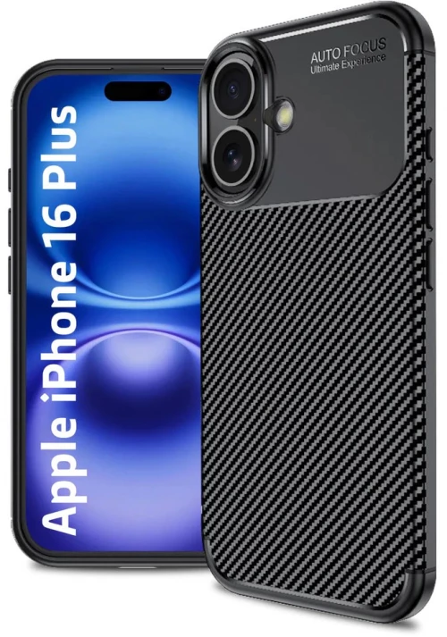 Θήκη Ancus AutoFocus Carbon Fiber για Apple iPhone 16 Plus Μαύρη