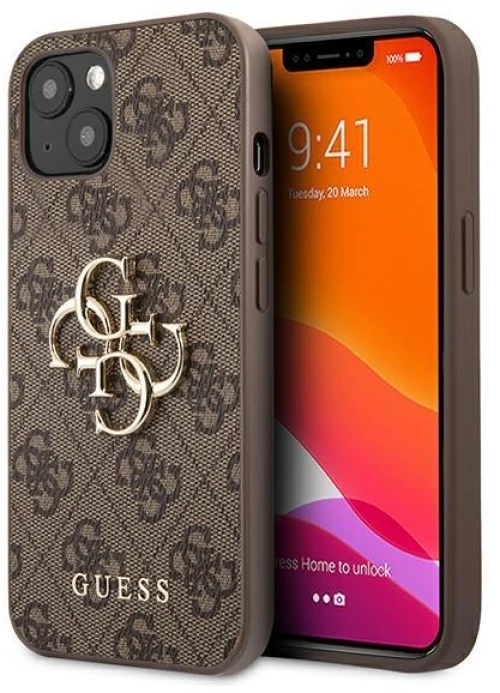 Guess GUHCP13M4GMGBR iPhone 13 6,1" brown hardcase 4G Big Metal Logo