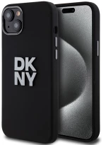 DKNY Liquid Silicone Metal Logo case for iPhone 15 Plus / 14 Plus - black