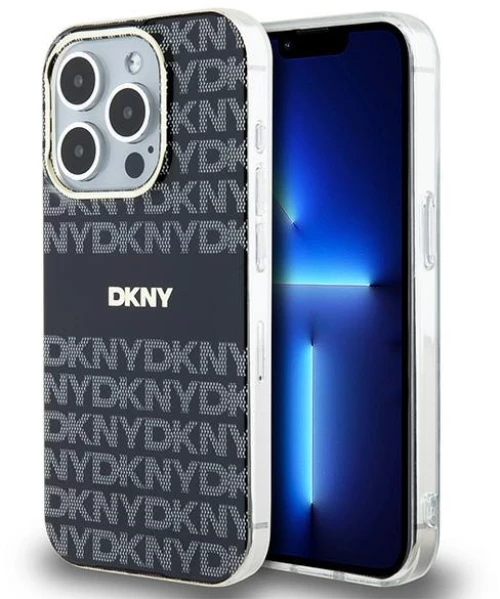 DKNY IML Mono & Stripe MagSafe case for iPhone 15 Pro Max - black