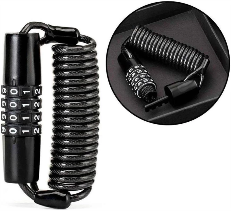 Rockbros T609 bicycle lock with 1.5 m combination - black