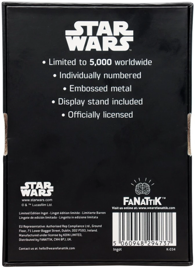 Star Wars Lando Calrissian Ingot / Fan Shop and Merchandise