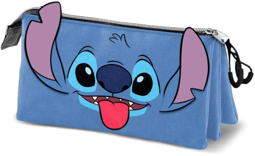 Disney Stitch Tongue triple pencil case