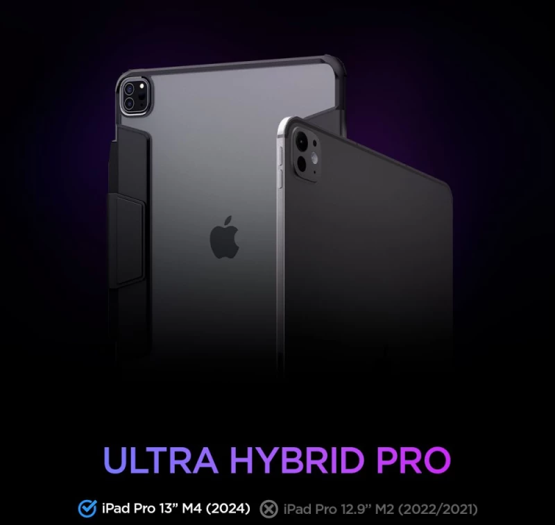 Spigen Ultra Hybrid Pro Case for iPad Pro 13" 2024 - Black