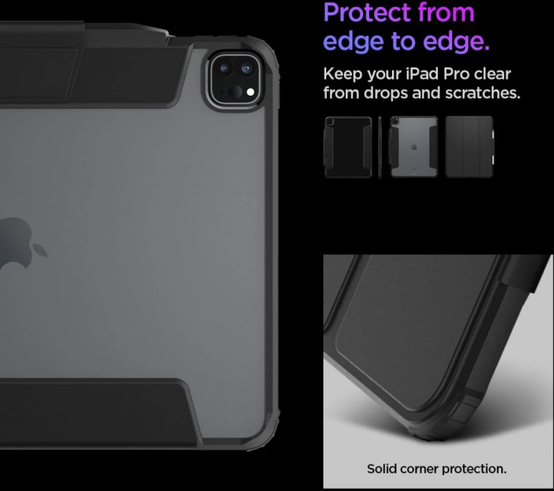 Spigen Ultra Hybrid Pro Case for iPad Pro 13" 2024 - Black