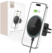 Tech-Protect A2 Car Phone Holder with MagSafe 15W Inductive Charger for Air Vent - Black