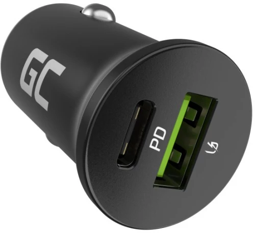 Green Cell GC PowerRide Nano38 38W 6A 1x USB-C 1x USB-A car charger