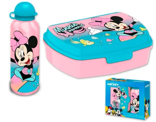 Disney Minnie Lunch box + aluminium bottle set 500ml