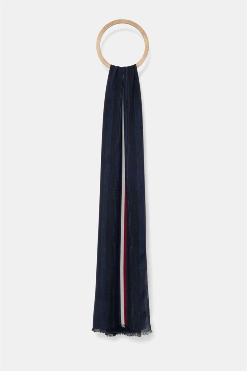Tommy Hilfiger AW0AW17345-DW6 Μεγάλο Κασκόλ Μπλε