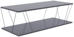 Tραπέζι σαλονιού Tars  γκρι-μαύρο 120x48x30εκ