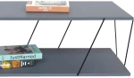 Tραπέζι σαλονιού Tars  γκρι-μαύρο 120x48x30εκ
