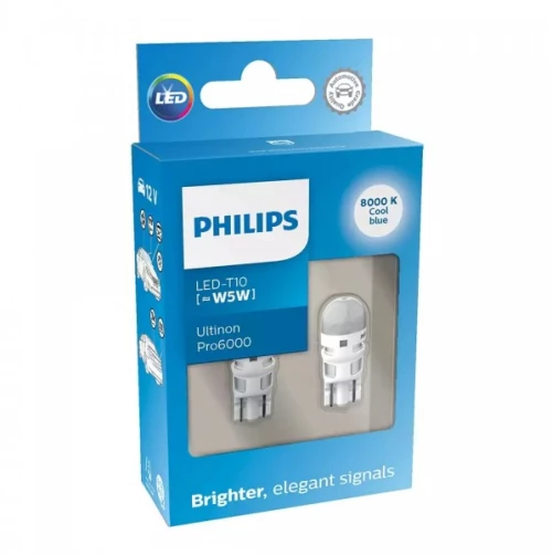 PHILIPS LED T10 8000K Ultinon Pro8000 11961XU60X2