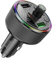 Hoco E82 FM Transmitter Αυτοκινήτου με Οθόνη LED Μαύρο