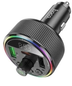 Hoco E82 FM Transmitter Αυτοκινήτου με Οθόνη LED Μαύρο