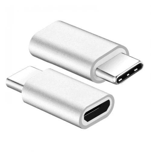 Switch Adapter Micro USB to Type-C Ασημί