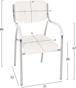 ΚΑΡΕΚΛΑ OBERON ΓΡΑΦΕΙΟΥ HM1018.02 ΑΣΠΡΟ PU 51x52x88Yεκ. (1 τεμάχια)