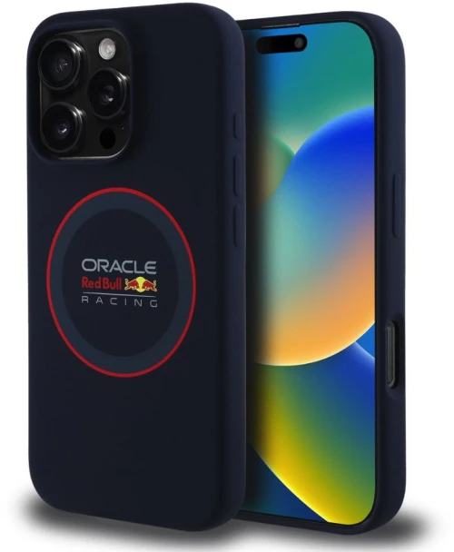 Red Bull Θήκη Silicone Red Ring MagSafe iPhone 16 Pro Navy