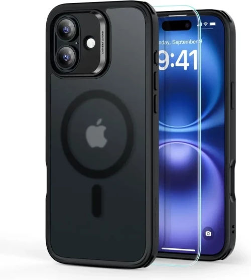 ESR Θήκη Classic Hybrid HaloLock + Tempered Glass iPhone 16 Frosted Black