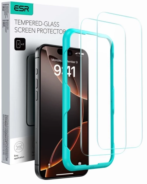 ESR Tempered Glass (2 pack) iPhone 16 Pro Clear
