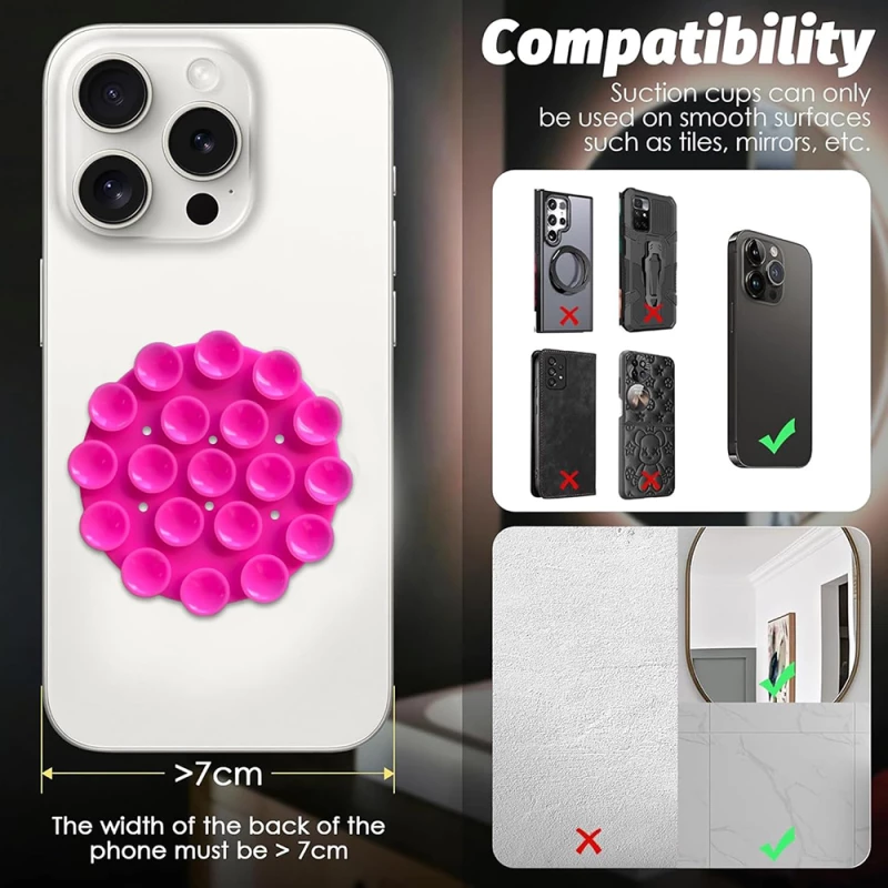 Techsuit Βάση Κινητού - Βεντούζα για Selfies Phone Holder  (SR CUP) Red