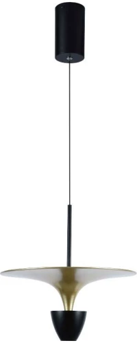 V-TAC Φωτιστικό Κρεμαστό LED 9W 230V 1000lm 120° IP20 Ζεστό Λευκό Μαύρο με Χρυσό Σώμα 10086