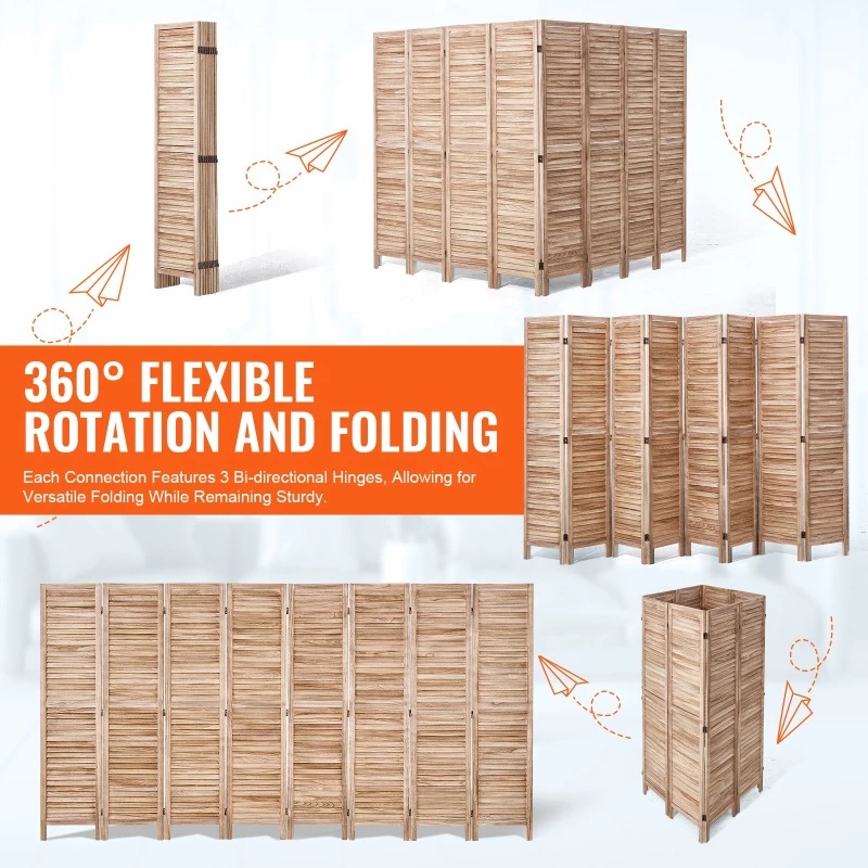 VEVOR Wood Divider Room Ξύλινο πάνελ 8 για Διαχωρισμό Δωματίων Home Office