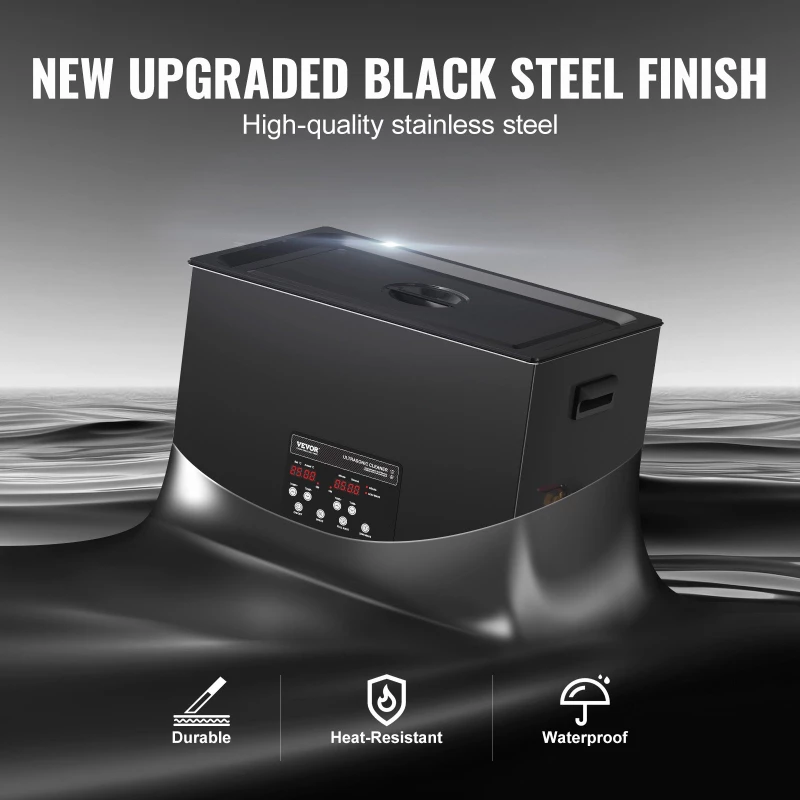 VEVOR Ultrasonic Cleaner 30L Μηχάνημα καθαρισμού με Timer Heater & Basket 600W