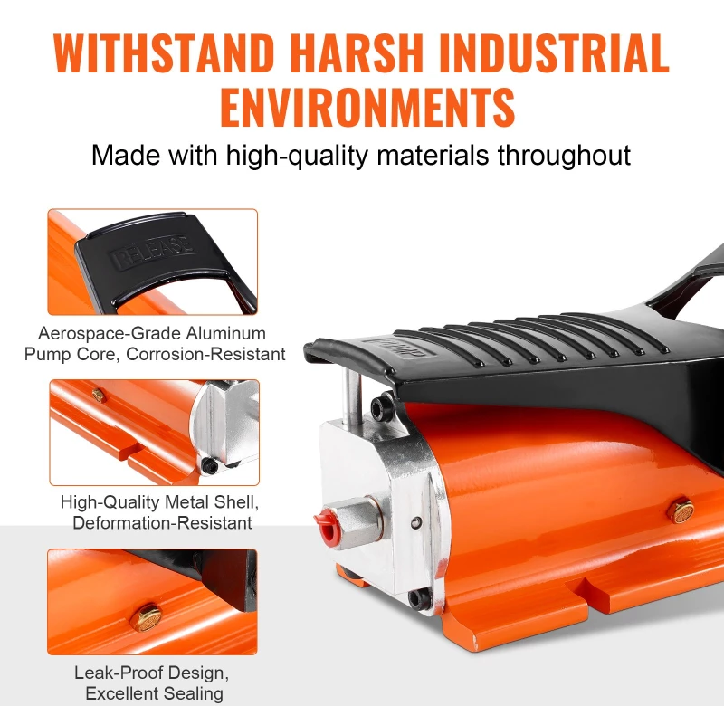 VEVOR Air Hydraulic Pump Air Actuated Foot Pump 10.000 PSI Frame Machine Pump