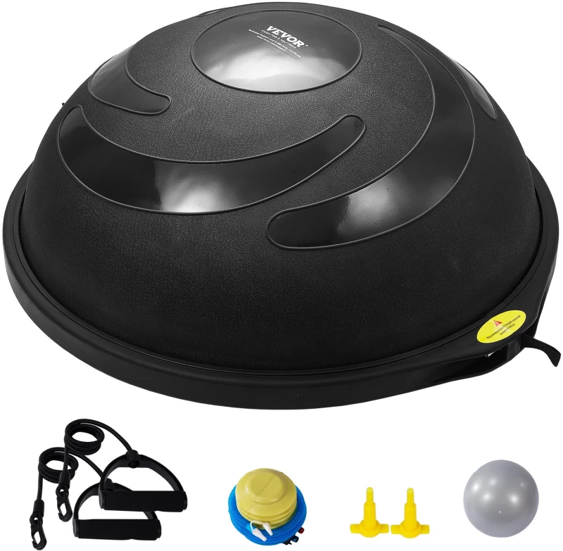VEVOR 26" Half Exercise Ball Trainer Yoga Balance Stability Band Resistance Ball