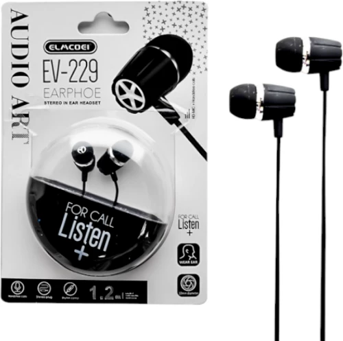 Ενσύρματα ακουστικά - EV-229 - 202296 - Black