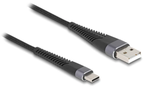DELOCK καλώδιο USB σε USB-C 81122, 60W, 480Mbps, 2m, μαύρο