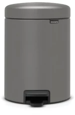 Brabantia 1001097 Μεταλλικό Καλαθάκι 5L, Mineral Concrete Grey