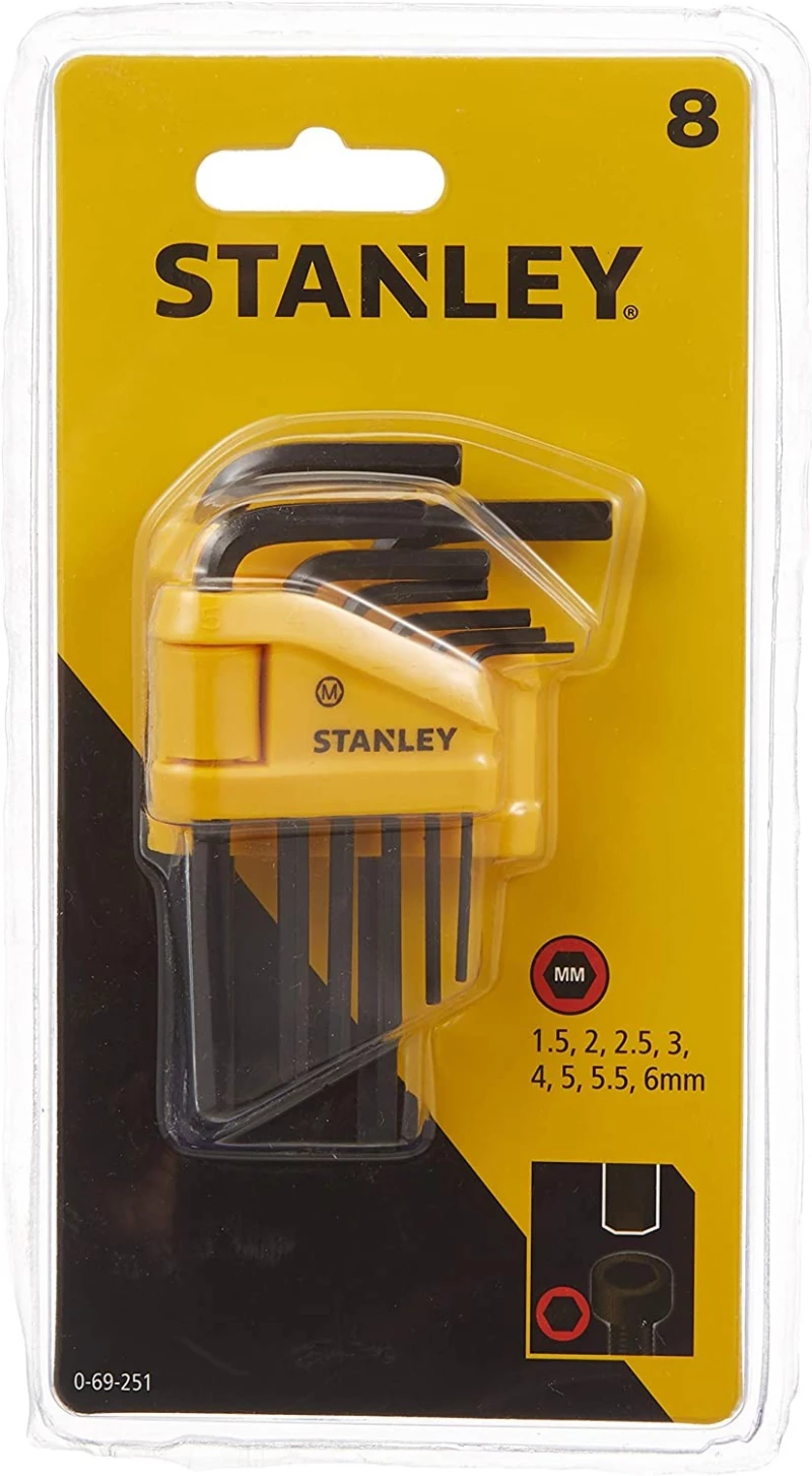 ΣΕΤ 8 ΚΛΕΙΔΙΑ ΜΕΤΡΙΚΑ ΑΛΛΕΝ STANLEY 0-69-251