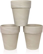 Κλασική Πήλινη Γλάστρα Πολύ Απαλό γκρι 38 cm x 46 cm
