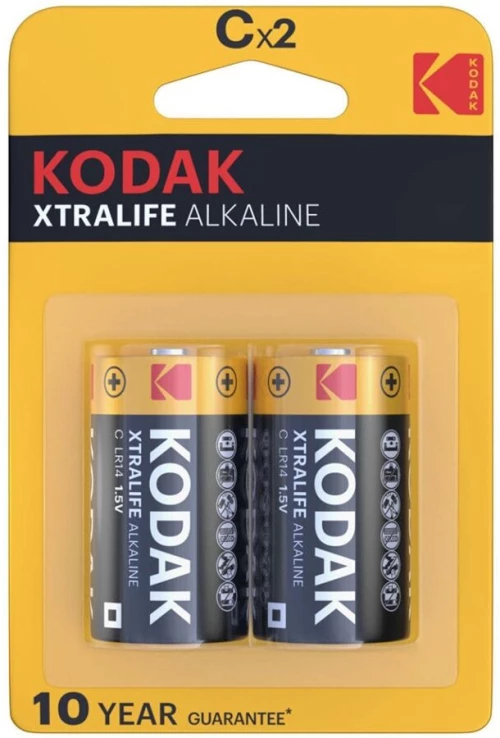 KODAK XTRALIFE ALKALINE BATTERIES C X 2 UNITS - ( Κωδικός Προϊόντος : D-223993 )