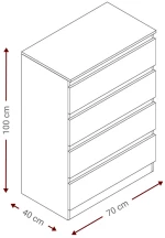 Συρταριέρα Juniper 4S-Leuko