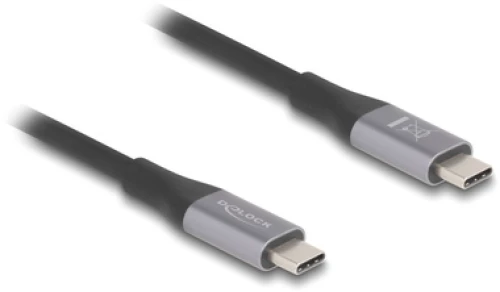 DELOCK καλώδιο USB-C 81191, 240W, 40 Gbps, 8K, 1m, E-Marker, μαύρο