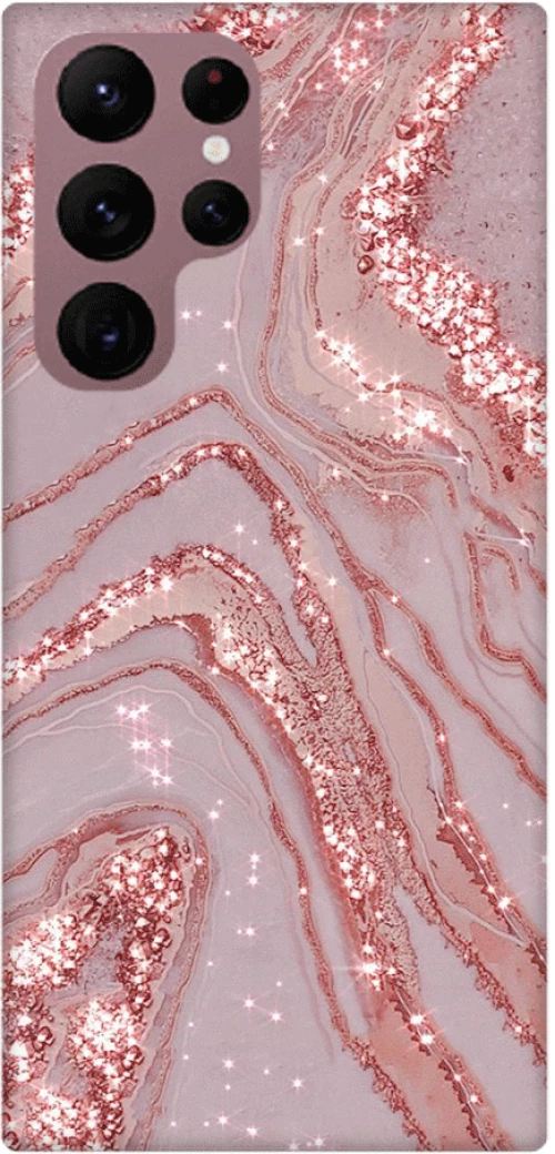 Marble Silicone case θήκη για Galaxy S23 Ultra pink