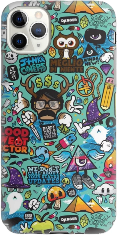 Comic Silicone case Θήκη για Iphone 12 Pro Max green