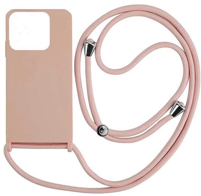 Cord Silicone back cover θηκη με κορδόνι για Xiaomi Redmi 12C nude*