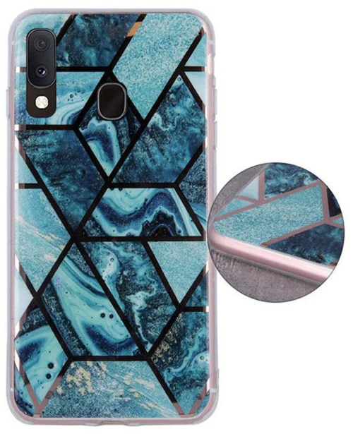 Geometric Marmur Case for Samsung A20e dark blue