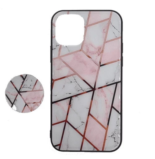 Hard case Θήκη για iPhone 11 Pro with Pop Holder marble pink