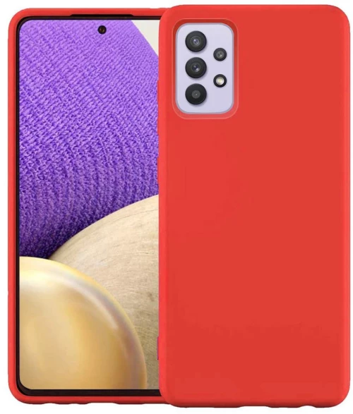 Silicone Case Soft Flexible Rubber Cover Θήκη για Samsung Galaxy A32 4G red*